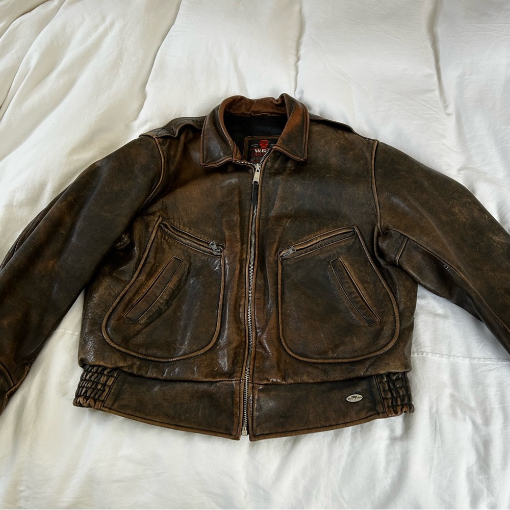 Leather Flight Jacket - image 4